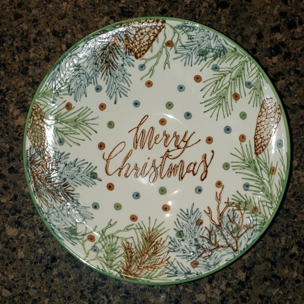🚦3for$15🚦Creative Co-op Stoneware Bowl - Merry Christmas- 7 inches
